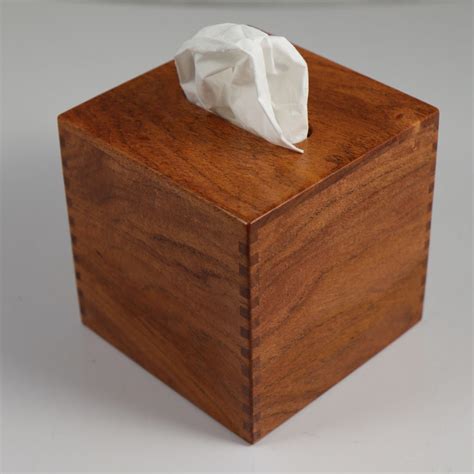 wooden cube tissue box cover